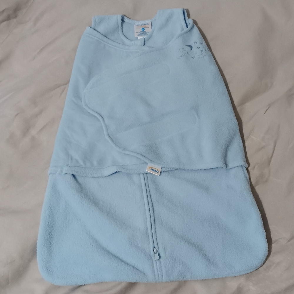Halo Blue Baby Sleep Sack Swaddle- Birth To 3 Mo